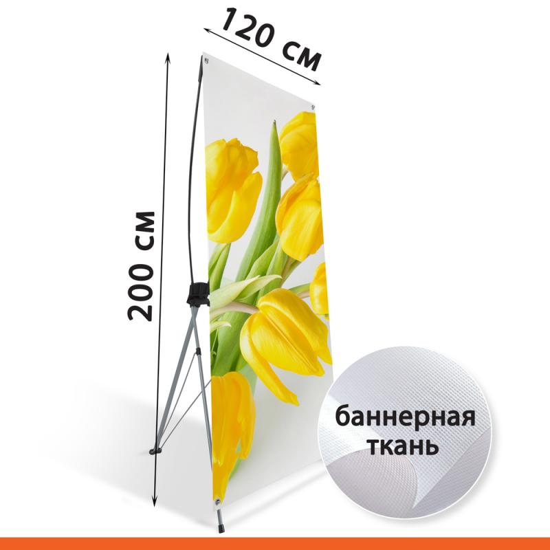X-banner 120х200 см с баннерной тканью